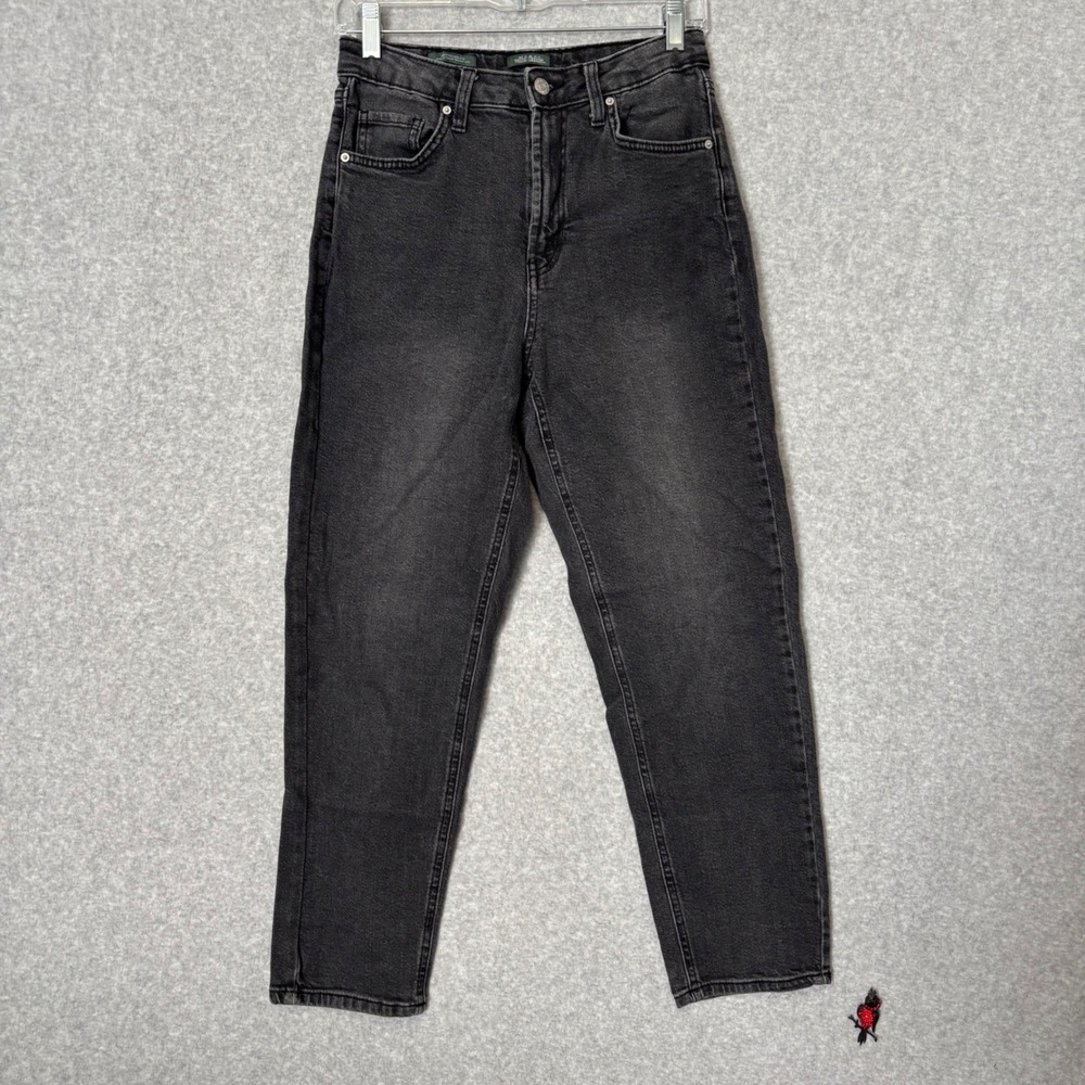 Wild Fable Women's 4 Jeans Denim Black High Rise Highest Rise Mom Fit Spandex